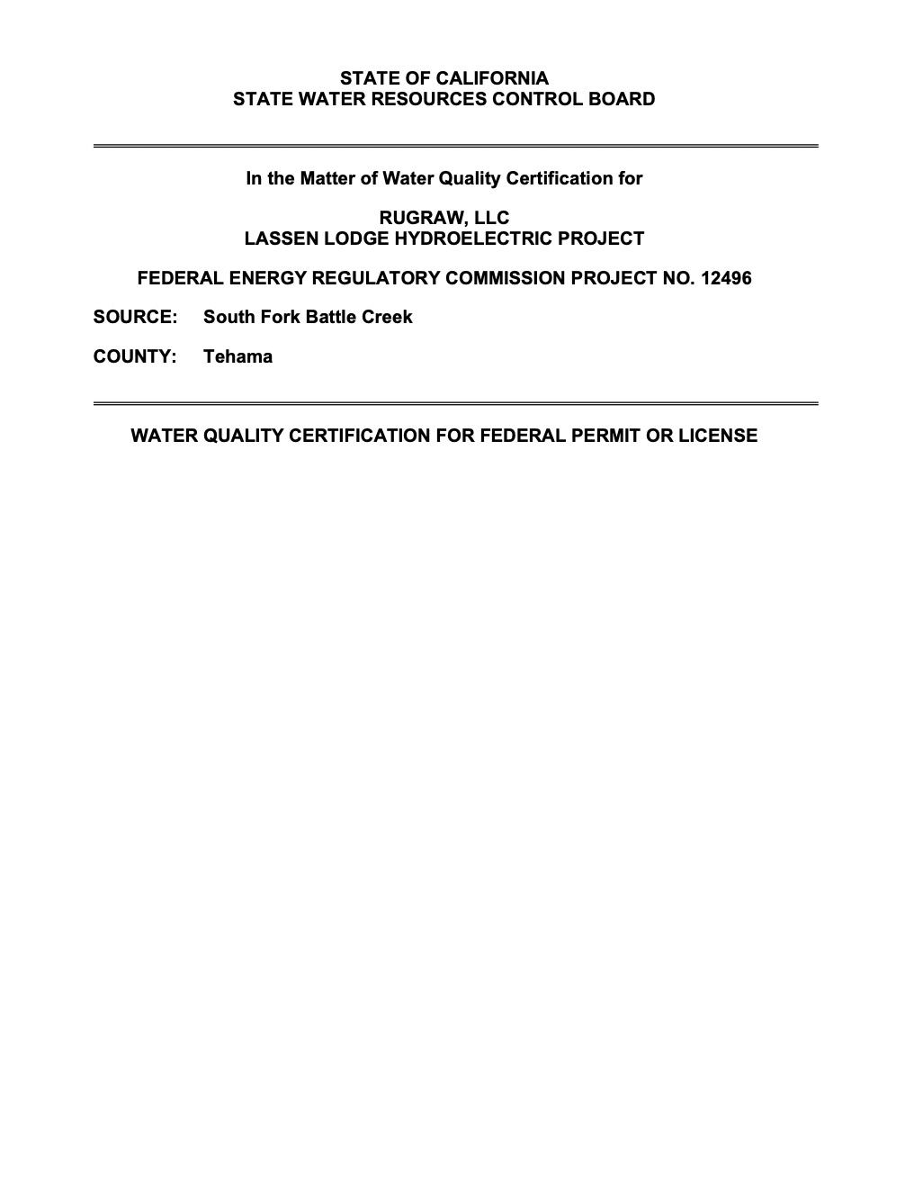 Water Quality Document Screenshot